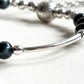 Six Eye Dzi Bead w/ Blue Tiger Eye Bangle