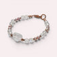 White Phantom Quartz Charm + Moonstone w/ Freshwater Pearl Bracelet