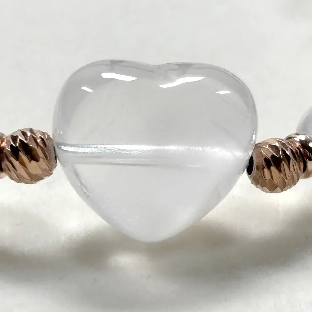 White Phantom Quartz Charm + Moonstone w/ Freshwater Pearl Bracelet