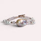Freshwater Pearl w/ Pink Morganite Quartz Bracelet