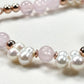 Freshwater Pearl w/ Pink Morganite Quartz Bracelet
